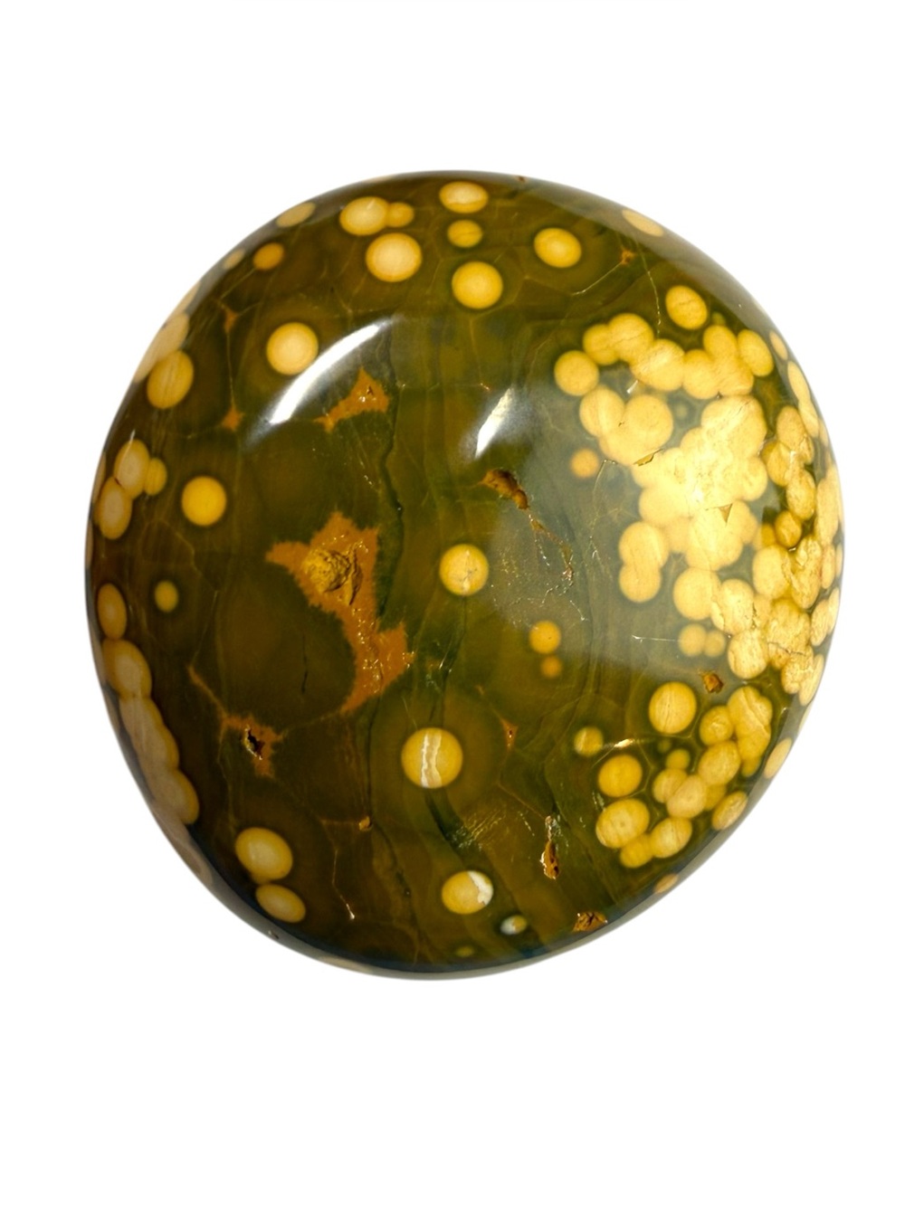 2” Kabamby Ocean Jasper Round Palmstone